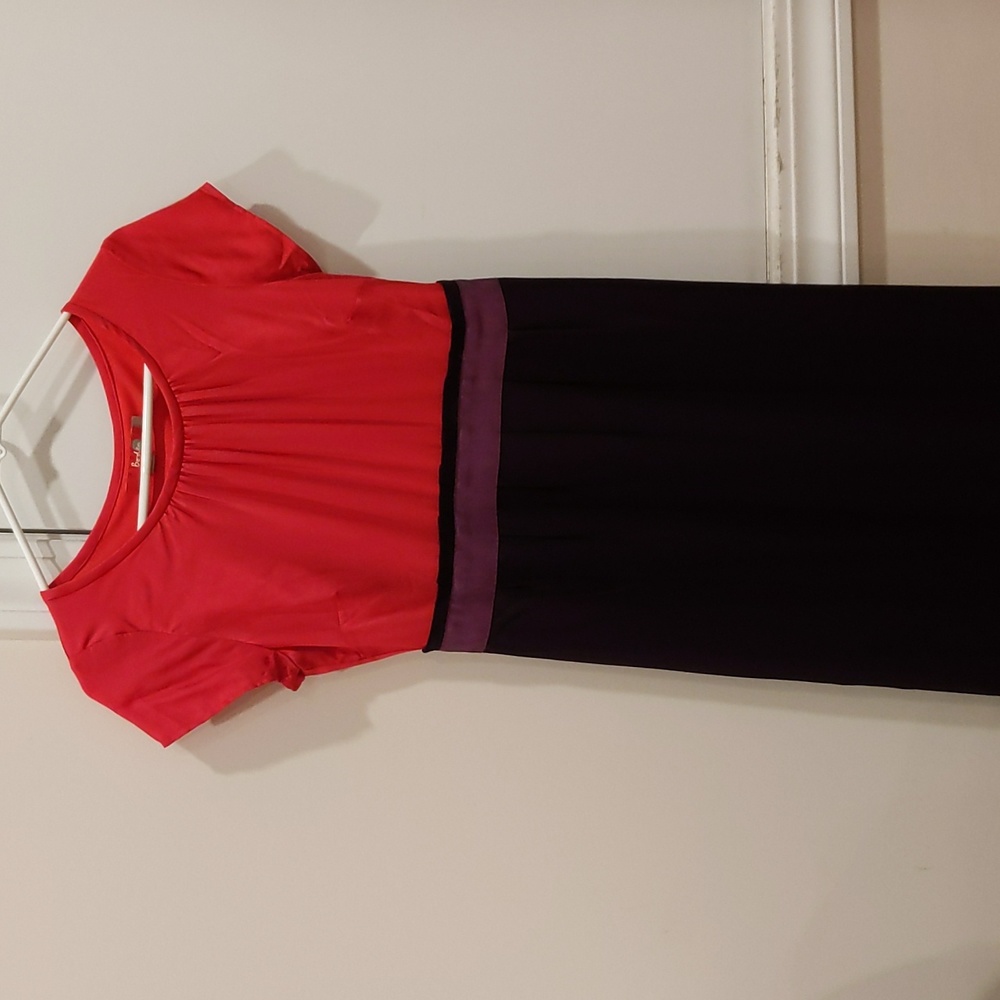 Boden colorblock silk dress